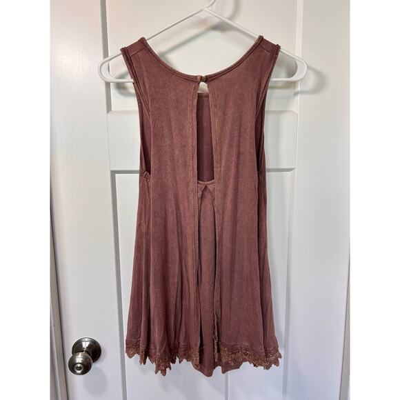 Altar’d State Women's Open Back Tank Top Sleeveless Preppy Mauve Pink Size XS‎ - Picture 4 of 10